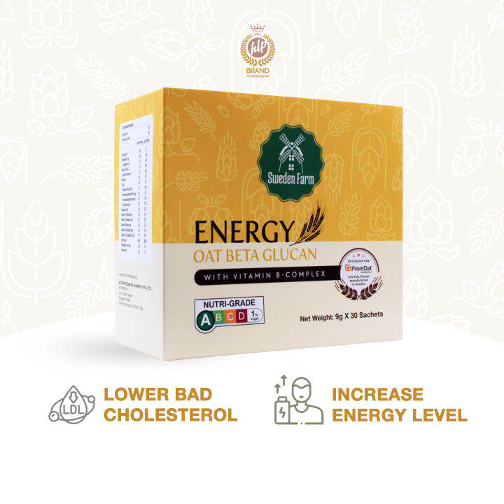 Sweden Farm Energy Oat Beta Glucan with Vitamin (9g x 30