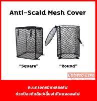 Heating Anti-Scald Mesh Cover(Round&amp;Square) ตะแกรงเหล็กสีดำครอบหลอดไฟ ช่วยป้องกันไม่ให้สัตว์เลี้ยงโดนหลอดไฟ NJ-09