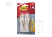 3M Command ตะขอจัดกลุ่มสายไฟ พร้อมเทปกาว 2 ชิ้น ยึดติดแน่น [2316].