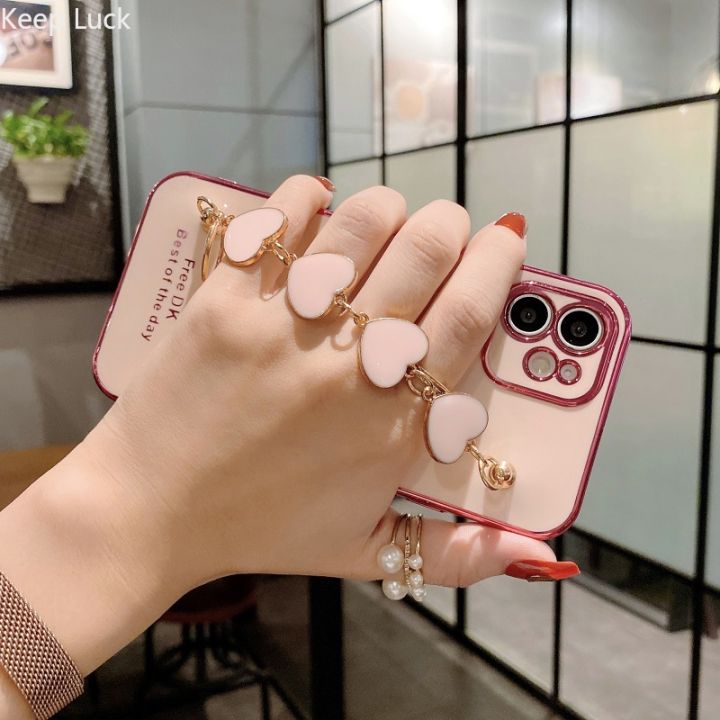enjoy-electronic-luxury-plating-red-love-heart-bracelet-phone-case-for-xiaomi-redmi-note-11-11s-10-10s-10a-10c-9-9a-9t-9c-8-8t-wrist-chain-cover