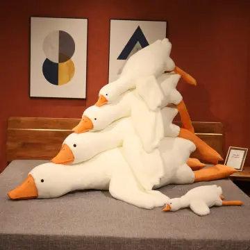190cm Giant Long Plush White Goose Toy Stuffed Lifelike Big Wings