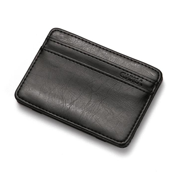 shenwin-กระเป๋าสตางค์เมจิกขายดีกระเป๋าสตางค์สำหรับผู้ชาย-กระเป๋าใส่บัตรอเนกประสงค์มีที่ใส่กระเป๋าสตางค์หนัง-pu-พิมพ์ลาย-crazy-horse