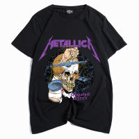 （Can Customizable）(Ready Stock)3D Mens Pure Cotton T-Shirt  METALLICA Band Printin（Adult and Childrens Sizes）