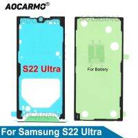 Aocarmo แผ่นกาวด้านหลังและฝาหลังสติกเกอร์กันน้ำกาวติดด้านหลังจอ LCD หน้าจอด้านหน้า S22กาแล็คซี่ S22u เป็นพิเศษสำหรับ Samsung Galaxy