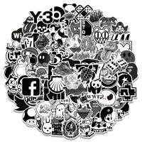 【cw】100 Zhang Cartoon Black and White Fashion nd Style Theme Graffiti Stickers Special Decoration Motorcycle Trunk Waterproof Paste ！