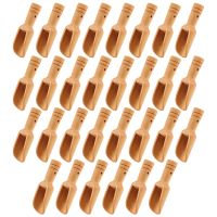 30 Pcs Mini Wooden Spoon, Mini Bath Salt Spoon, Wooden Candy Spoon, Washing Powder Spoon Spoon Set Baby Spoon