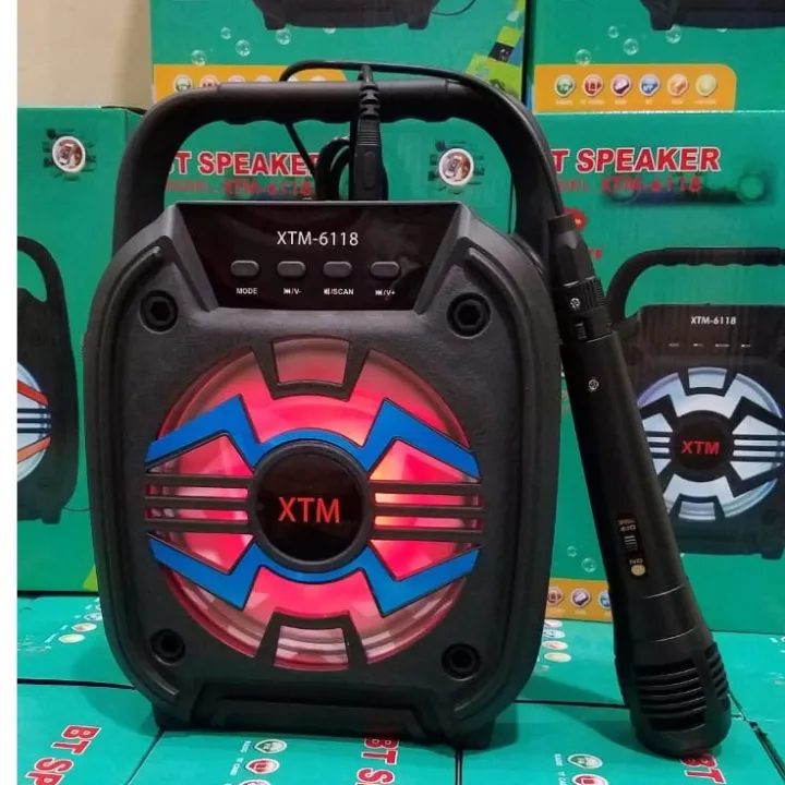 Speaker protable bluetooth 6,5inci XTM-6118 Free MIC// speaker karaoke radio  aktif, speaker terbaru | Lazada Indonesia