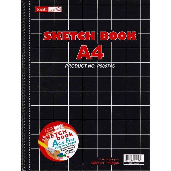 KAMI SKETCH BOOK 135GSM 18SHEETS A4SIZE P90074S | Lazada