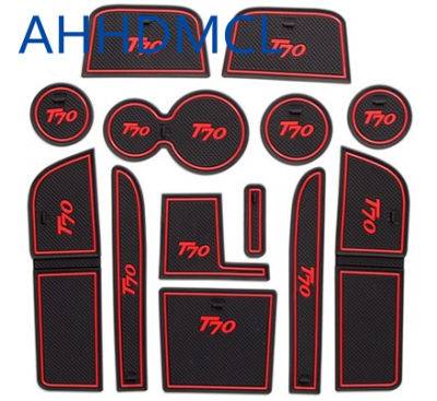 รถ Anti-Dirty Pad ประตู Groove Gate Slot ถ้วย Armrest Storage Pad Anti-Slip Mat สำหรับ Yema T70