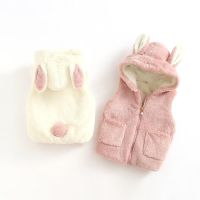 0-4 Yrs Baby Girls Vest Coat Cute Rabbit Fashion Baby Jacket For Girls Hooded Waistcoat Autumn Newborn Outwear Children Clothing