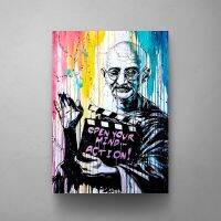 BANKSY สไตล์ Mahatma Gandhi สีสันศิลปะกราฟฟิตี้บนผนังผ้าใบวาดภาพโปสเตอร์ป๊อปอาร์ตถนนและภาพพิมพ์สำหรับของขวัญตกแต่งห้องบ้าน Arrival0616ใหม่