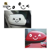 Cars 2 pcs/ set Funny Rearview Mirror Car Stickers Reflective Smiling Face Sticker/Decal