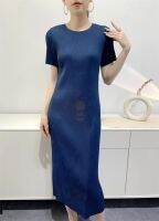 ☇☁ Aiden001 Average Size (45-70Kg) Loose High Elasticity Non-Ironing Dress Womens Toothpick Pleated Skirt Summer Slimming And Age Loss L23005