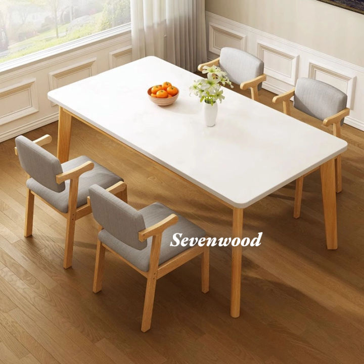 sevenwood-โต๊ะกินข้าว-โต๊ะไม้-โต๊ะอาหาร-4-ที่นั่ง-ประกอบง่าย