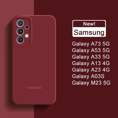 【NEW Popular】 Full กล้องป้องกันกรณี Samsung Galaxy A53 A73 A33 A23 M23 5G A13 4G A03S ปลอกของเหลวปลอกซิลิโคน