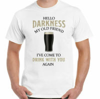 Hello Darkness My Old Friend Beer Alcohol Drunk Tee Top T-shirt Bbq - T-shirts - AliExpress