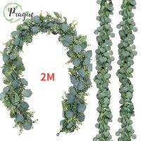 【hot】✥✴♂ Eucalyptus Garland 6 Artificial Leaves Vines Faux Silk RATTAN for Wedding Backdrop Arch Room Garden