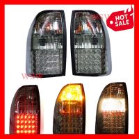 ไฟท้าย LED มิตซูบิชิ สตราด้า 1996-2004 (ฝาดำใส) 1คู่ Mitsubishi Triton Strada MK พร้อมขั้วและหลอดไฟ