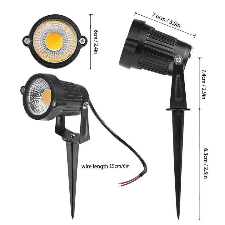 outdoor ondoor light COB Lawn LED Spotlight Waterproof Outdoor Spike ...