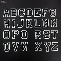 A-Z English Alphabet Black White Letters Patches Iron on for Clothes Applique for Jacket Jeans Backpack Badge DIY Patchwork Haberdashery