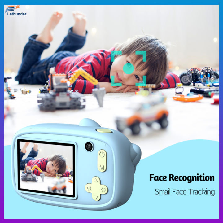 มินิการ์ตูนเด็กกล้องดิจิตอล26mp-1080จุดกล้องวิดีโอกล้องวีดีโอ2-4นิ้วหน้าจอ-ips-กล้องสองเลนส์กันกระแทกสำหรับเด็ก