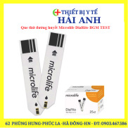 Que thử đường huyết Microlife DiaRite BGM TEST chọn 25 hoặc 50 que