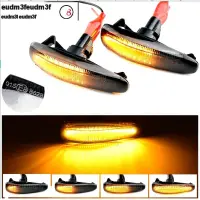 ไฟ LED ไฟเลี้ยวด้านข้างสัญญาณไฟเลี้ยวแบบไดนามิกสำหรับ Mitsubishi Lancer Evolution Evo X Outlander Sport RVR ASX Mirage Eudm3f