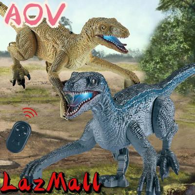 AOV Rc ไดโนเสาร์ของเล่นสำหรับของขวัญคริสต์มาสสมจริงเดินไดโนเสาร์หุ่นยนต์ของเล่น W/ ไฟ Led และ6ชนิดคำรามเสียง Raptor หุ่นยนต์ของเล่น COD จัดส่งฟรี