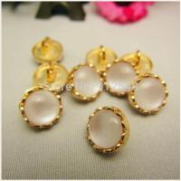 【cw】 RS53029 10pcs10mm metal button in Gold colorImitation pearls Classic fashion buttonsgarment accessories DIYmaterials ！