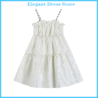 [KP Elegant]?? เดรสสั้นสายเดี่ยวเอวสูงเปิดหลังมีระบายแนวเกาหลีสำหรับผู้หญิงฤดูร้อน