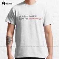 Just Wanna Have Fundamental Human Rights Classic T-Shirt Ishing Shirts For Men Sleeve Funny Art Streetwear Cartoon Tee New