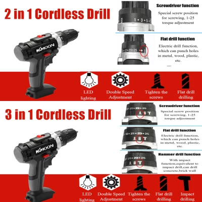 NANWEI สว่านไฟฟ้าไร้สาย36V,สว่านไฟฟ้าไร้สายมัลติฟังก์ชันแบตเตอรี่ลิเธียมพลังงานสูงต่อสาย Y สว่านมือชาร์จไฟได้มอเตอร์เครื่องมือไฟฟ้า DIY สำหรับบ้าน