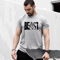 （Ready Stock)? Fitness Short Sleeve Mens Round Neck Loose European And American Training Basketball Wear Running Breathable Stretch Sports T-Shirt ZV