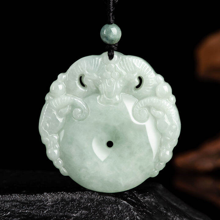 Jade hot sale goat pendant