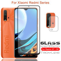 2in1 camera lens film+3D tempered glass for Xiaomi Redmi 9T 9A 9C 8 8A 7 7A screen protector full cover protetection for Redmi Note 9T 8T 7 9 pro phone glass safety film anti-scratch 9H