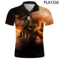 Polo Shirt Mortal Kombat 3D Printed Men Ropa Fashion Camisas Streetwear Casual Hombres Cool Short Sleeve Ropa De Hombre