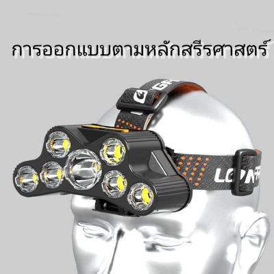 🔥ถูกๆๆ!!🔥 ไฟฉายคาดหัว LED 30W 50W ไฟฉายติดศีรษะ ไฟฉายเดินป่า สว่าง ชาร์จได้ กันน้ำ มีเซ็นเซอร์ headlamp Rechargeable Sensor