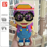 LP 200532อะนิเมะ Dr.slump Arale แว่นตาสาวบินปีกหมวกตุ๊กตารุ่นมินิเพชรอิฐบล็อกอาคารของเล่นสำหรับเด็กไม่มีกล่อง