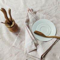 European Flax 100% Pure Linen Tablecloth Gingham Checkered Farmhouse Rustic Decoration Rectangle Tabletop Covers for Home TJ8191