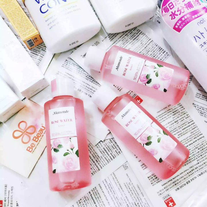 เติมความชุ่มชื่น-โทนเนอร์-mamonde-rose-water-toner-150ml-โทเนอร์-ปรับสมดุลผิว-โทนเนอร์-น้ำกุหลาบ-กุหลาบ-ปลอบประโลมผิว-สินค้าพร้อมส่ง