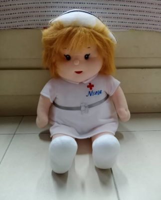 ตุ๊กตา คุณพยาบาล นางพยาบาล ตุ๊กตาผ้า สูง 50 ซ.ม. ( 20 นิ้ว) นั่งได้ ราคาถูกมาก