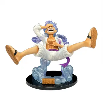 One Piece Figures Luffy 19cm Nika Sun God Gear 5 Anime Action Figures Pvc  Statue Model Doll Ornament Collectible Kid Gift Toys(no box)(Nika Luffy) 