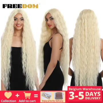 Freedom Synthetic Lace Front Wigs 40 Inch Super Long Deep Natural