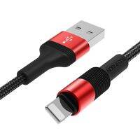 สาย USB HOCO สำหรับ11X8 7 6 5 6S Plus สายเคเบิลข้อมูลสายชาร์จเร็วสำหรับ Ios 12 11 13 Ipad USB สายชาร์จแบตเตอรี่ไนลอน