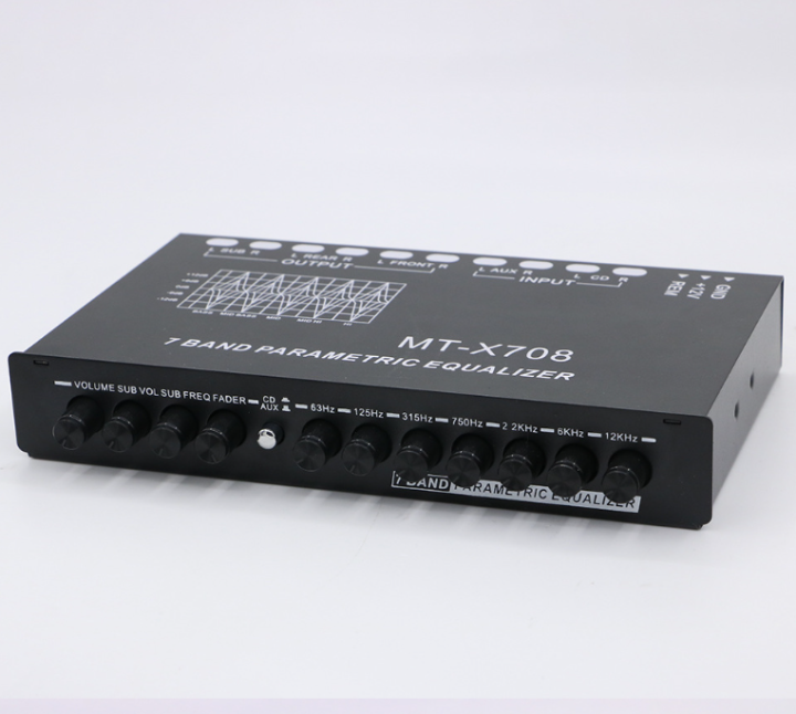 Car Audio Equalizer, Adjustable EQ Car Amplifier Graphic Equalizer with