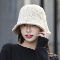 Winter Bucket Hat For Women Thickened Warm Ear Protector Cap French Wool Hat Lady Panama Outdoor Hiking Knitted Fisherman Hat