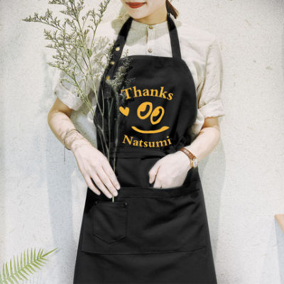 Creative apron tea shop cotton manicure overalls female waterproof kitchen florist apron