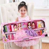 ตุ๊กตากล่องของขวัญ Barbie ขนาดใหญ่พิเศษชุดตุ๊กตาเจ้าหญิงเลียนแบบชุดใหญ่รับประกันความพึงพอใจของเล่นของใช้ในบ้าน