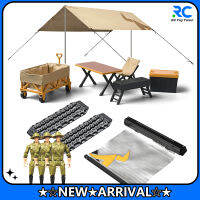 เครื่องประดับตั้งแคมป์จำลอง MN-85K แบบกันสาดด้านข้างเต็นท์ตั้งแคมป์ทรายบันไดโต๊ะเก้าอี้ตกแต่งเข้ากันได้กับรถ RC 1/12เดือน MN98 D90 MN99S MN86 MN78 MN128