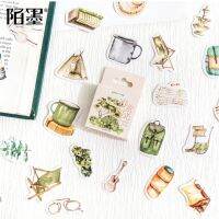 【LZ】❇✿❅  45Pcs Camping Tempo Encaixotado Adesivos Scrapbooking Viagem Etiqueta Diário Papelaria Álbum Telefone Diário Planejador